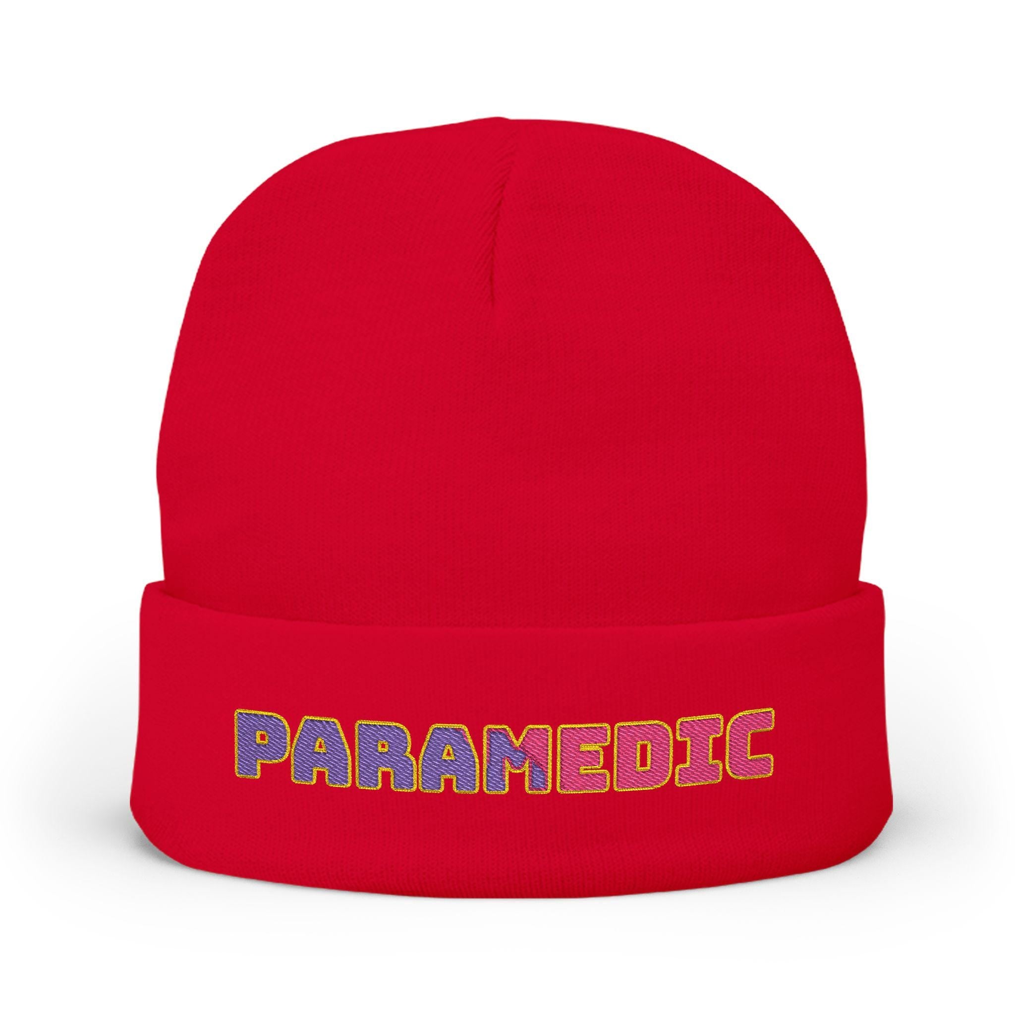 Embroidered Paramedic Beanie, Cotton Acrylic Blend Medic Hat